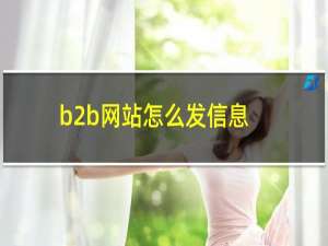 b2b网站怎么发信息