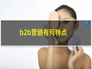 b2b营销有何特点