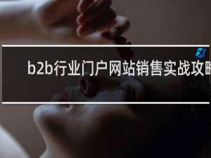 b2b行业门户网站销售实战攻略