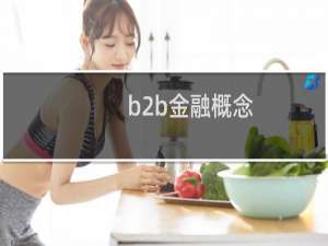 b2b金融概念