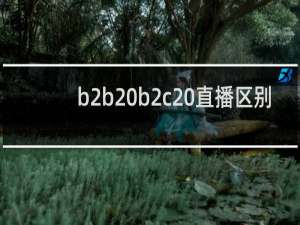 b2b b2c 直播区别