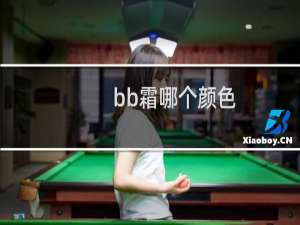 bb霜哪个颜色