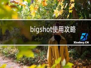 bigshot使用攻略