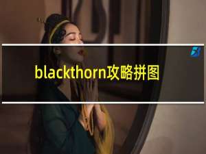 blackthorn攻略拼图