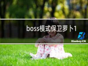 boss模式保卫萝卜1