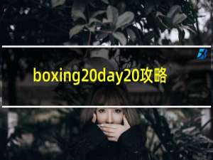 boxing day 攻略