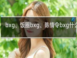 bxg、饭圈bxg、陈情令bxg什么梗