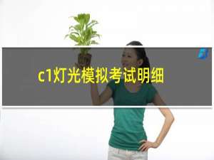 c1灯光模拟考试明细