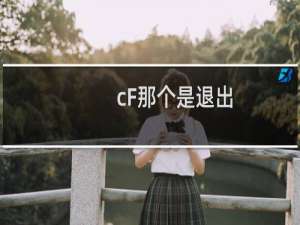 cF那个是退出