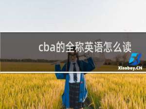 cba的全称英语怎么读