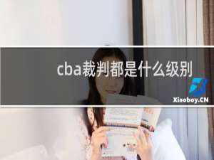 cba裁判都是什么级别
