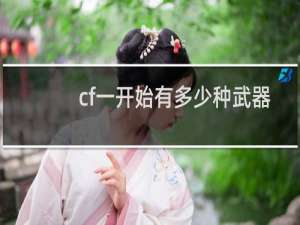 cf一开始有多少种武器
