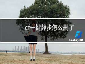 cf一键静步怎么删了