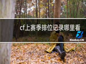 cf上赛季排位记录哪里看