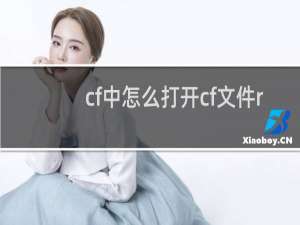 cf中怎么打开cf文件r