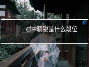 cf中精锐是什么段位