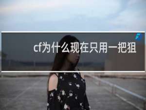 cf为什么现在只用一把狙