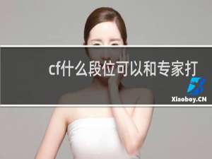 cf什么段位可以和专家打