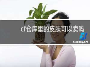 cf仓库里的皮肤可以卖吗