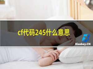 cf代码245什么意思