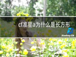 cf准星a为什么是长方形