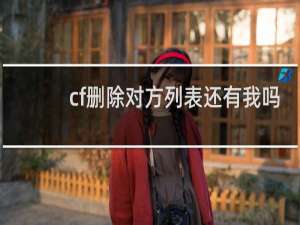 cf删除对方列表还有我吗