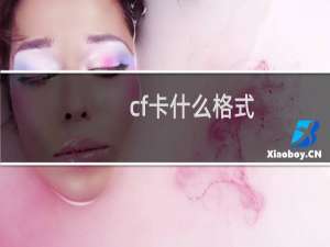 cf卡什么格式