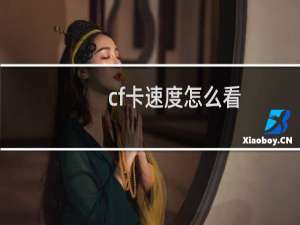 cf卡速度怎么看