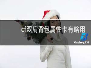 cf双肩背包属性卡有啥用