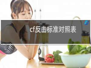 cf反击标准对照表