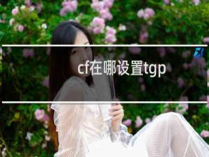cf在哪设置tgp