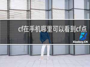 cf在手机哪里可以看到cf点