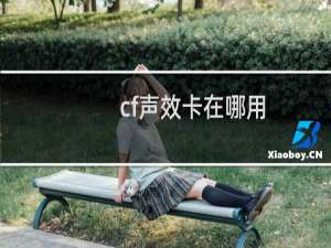 cf声效卡在哪用