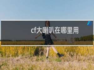 cf大喇叭在哪里用