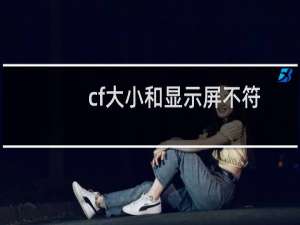 cf大小和显示屏不符