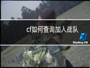 cf如何查询加入战队