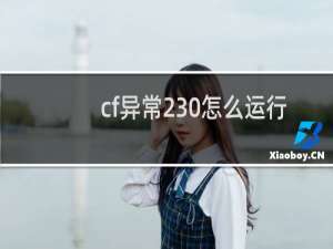 cf异常230怎么运行