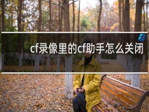 cf录像里的cf助手怎么关闭