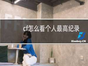 cf怎么看个人最高纪录