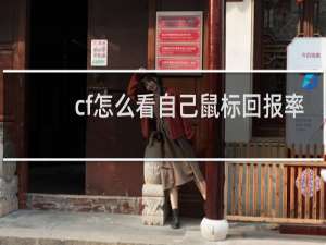 cf怎么看自己鼠标回报率