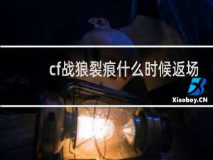 cf战狼裂痕什么时候返场