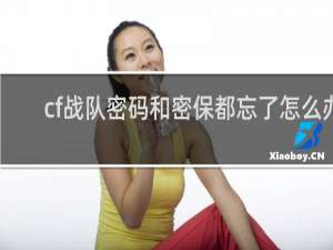 cf战队密码和密保都忘了怎么办