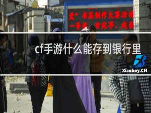 cf手游什么能存到银行里