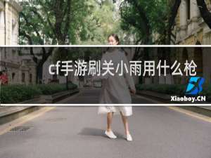 cf手游刷关小雨用什么枪