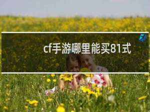 cf手游哪里能买81式