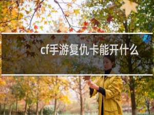 cf手游复仇卡能开什么