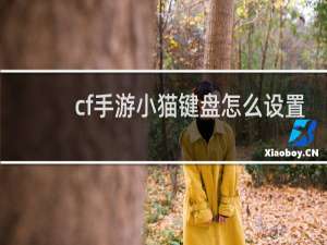 cf手游小猫键盘怎么设置
