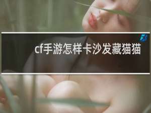 cf手游怎样卡沙发藏猫猫