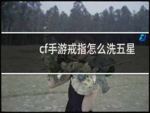 cf手游戒指怎么洗五星