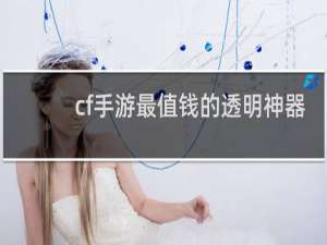 cf手游最值钱的透明神器